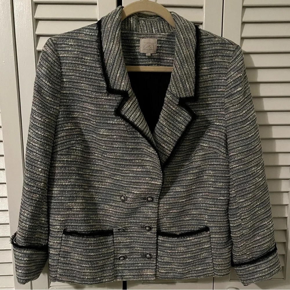 Anthropologie Coquille Today’s Special Double Breasted Blazer Size 12 - Picture 1 of 16